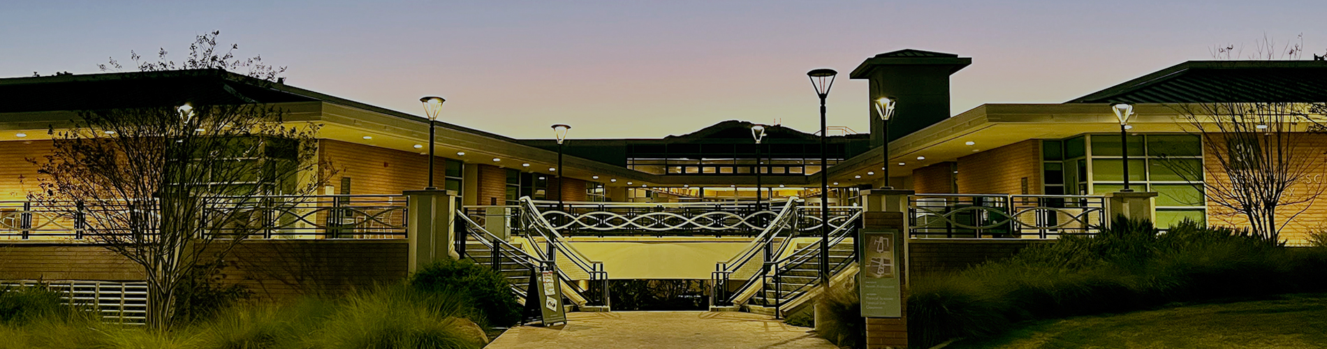 Building 34 at dusk